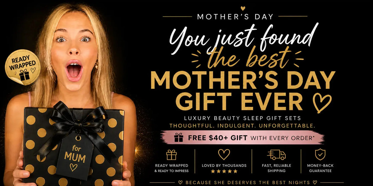 Banner with girl holding gift introducing the best mothers Day gifts ever